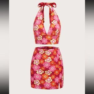 Retro 70s Print Two Piece Set